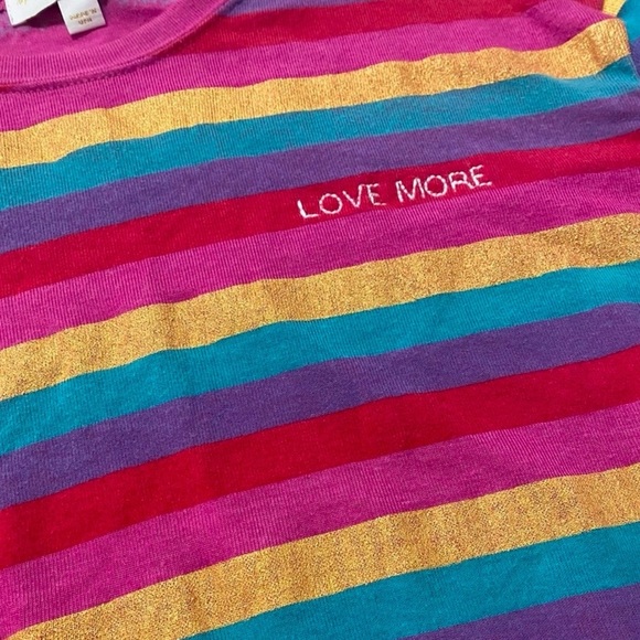 Spiritual Gangster Love More Rainbow Stripe
Savasana Pullover Women Small NWOT - Picture 3 of 11